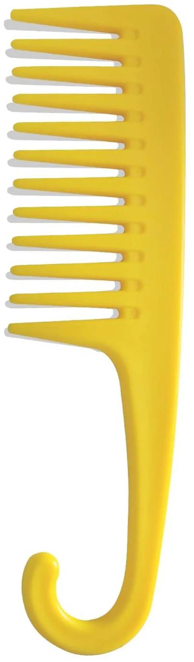 Main image of Wide Tooth Comb Shower Comb With Hook | Good for Curly Hair Wet Dry, Premium Tangle Free Combs Yellow