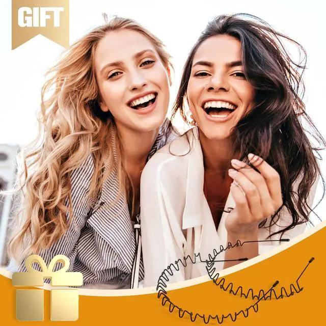 Alt view image 7 of 7 - 2pcs Metal Hair Bands, Simple and Fashionable Hairband, Wavy Hair Bands for Men and Women, Invisible, Non-slip, for Daily Face Washing, Outdoor, Sports Fixed Hair Accessories
