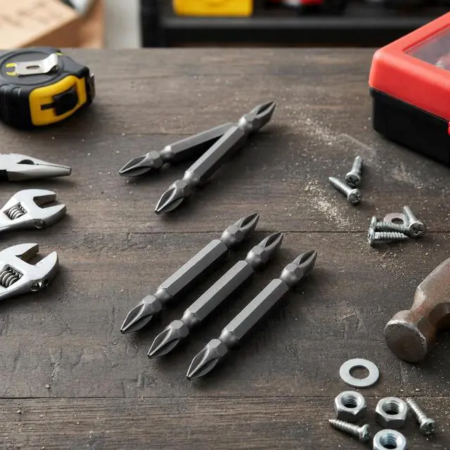 Alt view image 3 of 7 - 5 Pcs Magnetic Screwdriver Bit Set, Double End PH2 Phillips Head Screwdriver Bits, S2 Alloy Steel 65mm Hex Shank Impact Driver Bits for Power Drill
