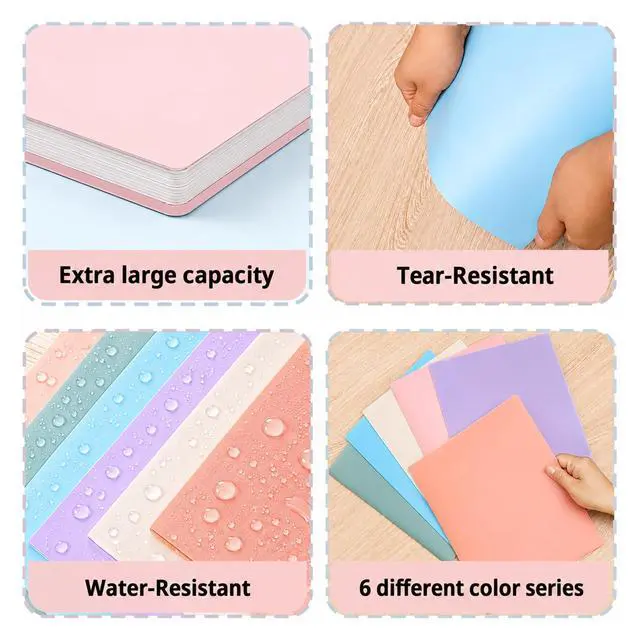 Alt view image 3 of 6 - 6 Plastic Folders, 2 Pocket, Heavy Duty, No Prongs, Assorted Colors,