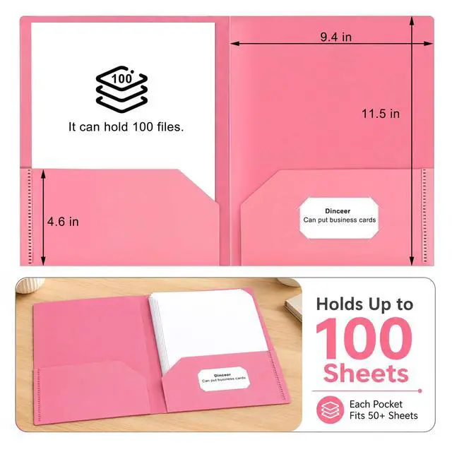 Alt view image 5 of 6 - 6 Plastic Folders, 2 Pocket, Heavy Duty, No Prongs, Assorted Colors,