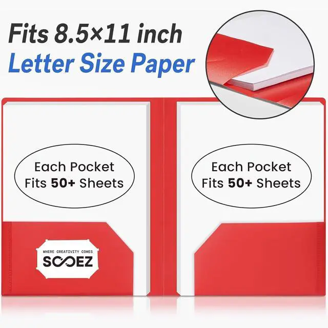 Alt view image 5 of 7 - 7 Pack Folders with Pockets, 2 Pocket Folders with Extra Labels | Plastic Folder with Pockets, Heavy Duty File Folder Bulk, School Business Office Filing Supplies, Soft Colors