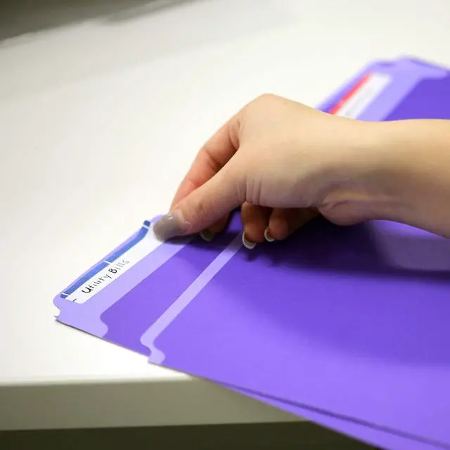 Alt view image 3 of 6 - 1/3 Cut Letter Size Color File Folder (6/Pack) | Staggered tabs, Fit standard file drawers and cabinets, For school and office filing
