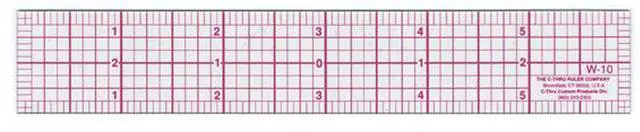Main image of 6-Inch 8ths Graph Ruler, Transparent, 1 x 6 in