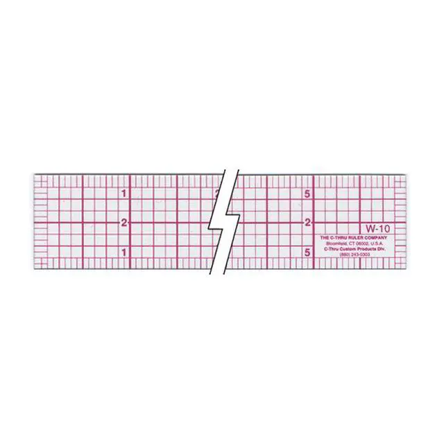 Alt view image 3 of 4 - 6-Inch 8ths Graph Ruler, Transparent, 1 x 6 in