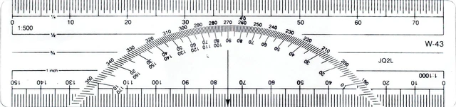 Main image of 6-Inch Metric Protractor Ruler