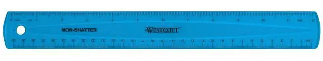 Main image of Shatterproof Ruler, 12-Inch, Blue,