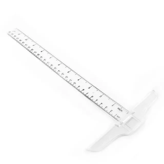 Alt view image 6 of 7 - 12 Inch/30 cm Junior T-Square Plastic Transparent T-Ruler | Drafting T Square, Inch Metric Measuring Scale, For Art Framing and Drafting