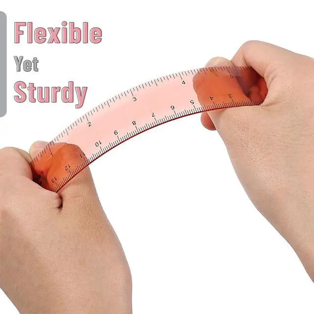 Alt view image 6 of 7 - Plastic Ruler Set, 6 Pack, 6 Inch, Vintage Colors | Easy-to-Read Markings, Scratch-Resistant Design, Durable Transplant Rulers for Crafting Office & School, School Supplies