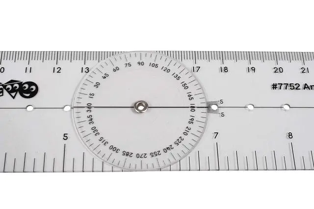 Alt view image 5 of 7 - Angle Measurement Ruler, Clear, Flexible and Adjustable | Geometry Measuring Tool, Measure Angles to 360 Degrees and Lines to 12"