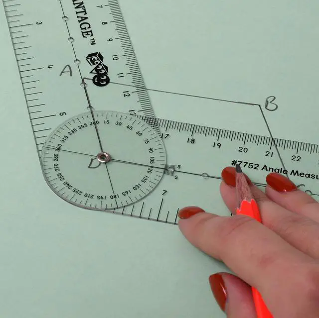 Alt view image 6 of 7 - Angle Measurement Ruler, Clear, Flexible and Adjustable | Geometry Measuring Tool, Measure Angles to 360 Degrees and Lines to 12"