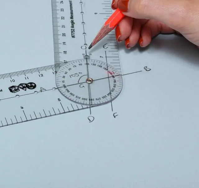 Alt view image 4 of 7 - Angle Measurement Ruler, Clear, Flexible and Adjustable | Geometry Measuring Tool, Measure Angles to 360 Degrees and Lines to 12"