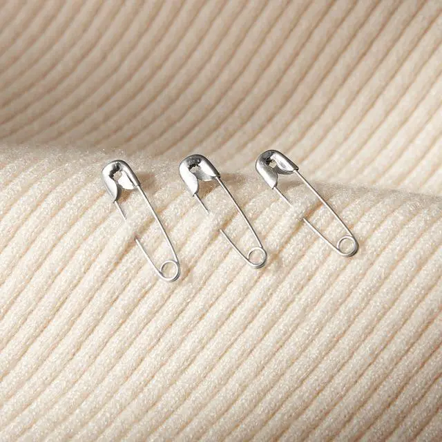 Alt view image 5 of 7 - 500PCS Safety Pins, 0.75Inch/19mm Small Fastening Pins, Rust Resistant Nickel Plated Steel Set for Crafting, Sewing, DIY, Rimming Fastening Clip Button for Garment Hang Tag (Silver)