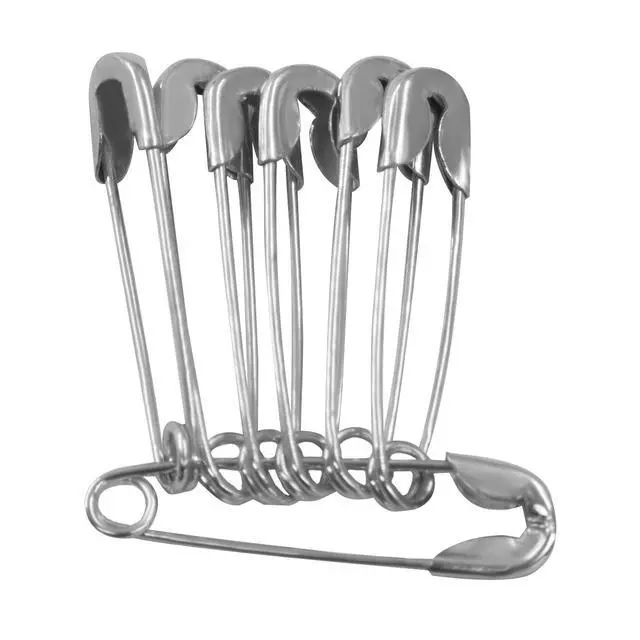 Alt view image 2 of 5 - Small Safety Pins, 0.72 Inch / 18 mm, 120 Pcs, Silver | Metal, For Clothes, Crafts, Sewing, Jewelry Making