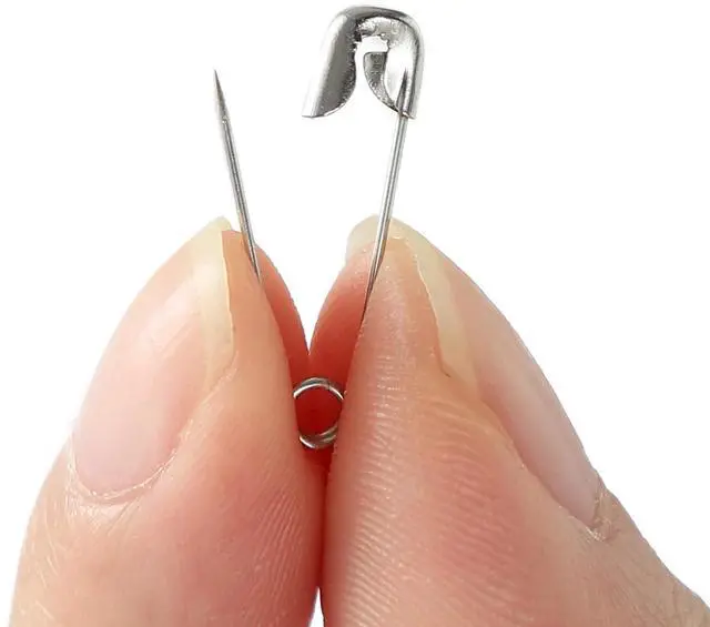 Alt view image 4 of 7 - 500PCS Safety Pins, 0.75Inch/19mm Small Fastening Pins, Rust Resistant Nickel Plated Steel Set for Crafting, Sewing, DIY, Rimming Fastening Clip Button for Garment Hang Tag (Silver)