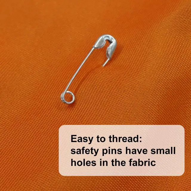 Alt view image 5 of 5 - Small Safety Pins, 0.72 Inch / 18 mm, 120 Pcs, Silver | Metal, For Clothes, Crafts, Sewing, Jewelry Making