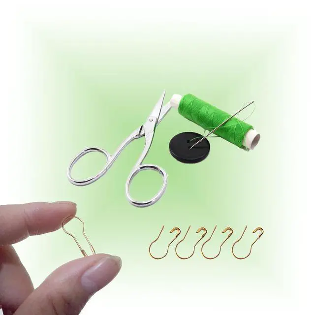 Alt view image 6 of 6 - 200pcs 0.9 Inch Gourd Safety Pins, Ball Shaped Hanging Tag Pins | For Clothes Stitch Markers, Clothing Labels Crochet,Sewing Clothing DIY Craft Making,Home Accessories(Gold)