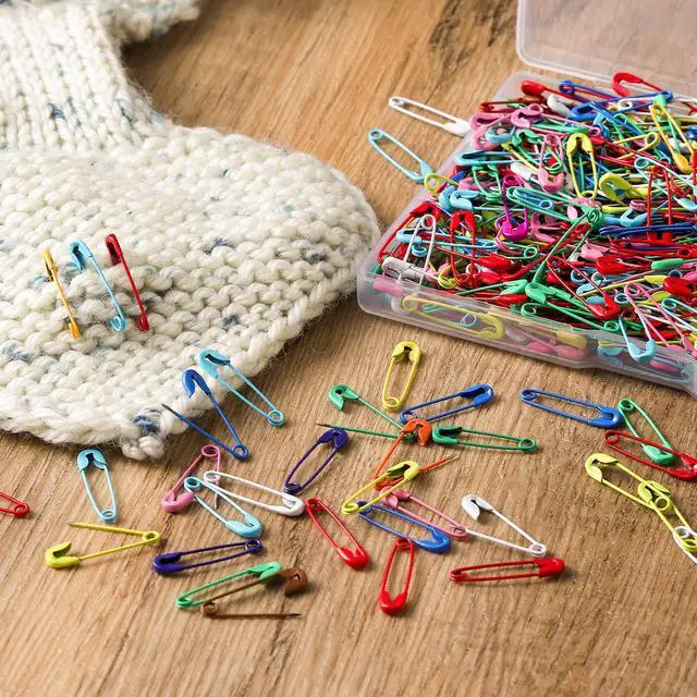 Alt view image 7 of 7 - 200PCS Safety Pins for Clothes 19mm Multicolored Safety Pins with Clear Storage Box - Premium Metal, Rust-Resistant, Ideal for Sewing, Crafting, and Organizing