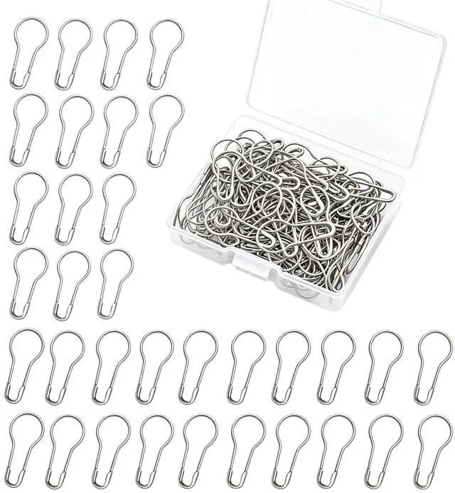 Main image of 200 Pack Mini Bulb Safety Pins, 0.87 Inch Metal Gourd Pin, Small Calabash Pins for Knitting Stitch Markers, Clothing Tags, DIY Jewelry, Crafts, Wedding Invitations(Silver)