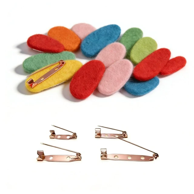 Alt view image 4 of 7 - 30 Pcs Rose Gold Brooch Pins, 4 Sizes Safety Pins for DIY Crafts, Boutonnieres, Badges, Name Tags and Jewelry Making (30, Rose Gold, Mixed Sizes)