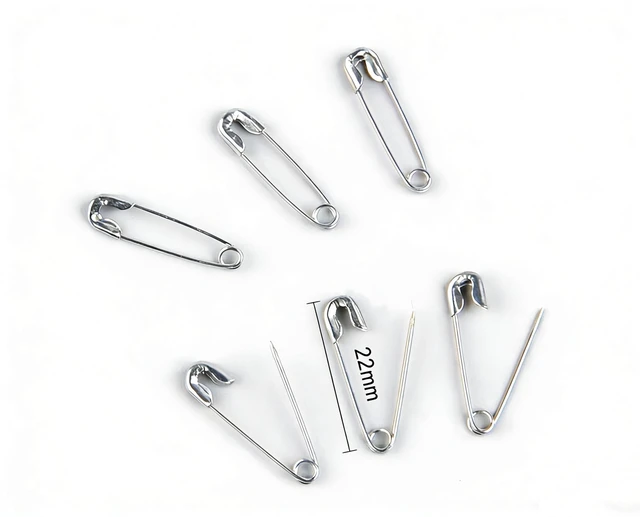 Alt view image 3 of 6 - 150pcs Silver Safety Pins, 22mm Small Safety Pins Bulk for Clothes, Sewing, Crafts, Jewelry Making, Laundry, Nickel Plated Steel Rust Resistant Safety Pins for Home, Office, Tailor Use