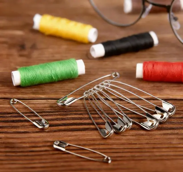 Alt view image 4 of 6 - 60pcs Silver Safety Pins, 55mm/2.2inch Extra Large Safety Pins Bulk for Clothes, Sewing, Crafts, Jewelry Making, Rust Resistant Safety Pins for Home, Office, Tailor Use