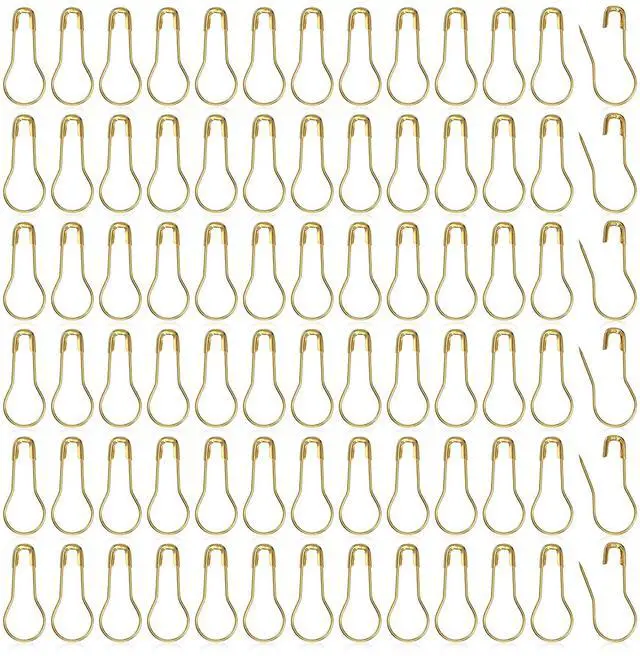 Main image of Gold Safety Pins, 200 Pcs 0.8 Inch Gold Bulb Pins Gourd Mini Pins | Small Safety Gourd Metal Stitch Markers for Clothes Tags Knitting Hand Sewing DIY Craft Projects and Home Use