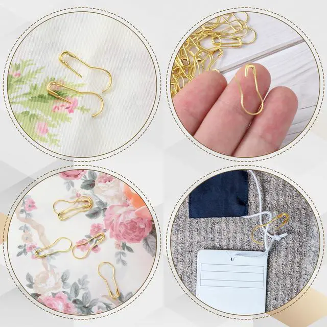 Alt view image 7 of 7 - Gold Safety Pins, 200 Pcs 0.8 Inch Gold Bulb Pins Gourd Mini Pins | Small Safety Gourd Metal Stitch Markers for Clothes Tags Knitting Hand Sewing DIY Craft Projects and Home Use