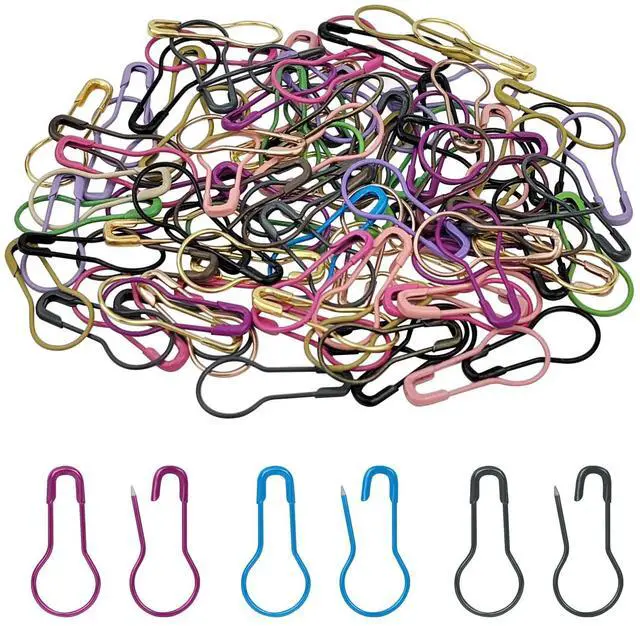 Main image of 100Pcs Premium Metal Gourd Pins - 0.8" Mixcolor Bulb Safety Pins for Clothing Tags, Hand Sewing, DIY, Craft Projects, and Home Use (100, Mixcolor)