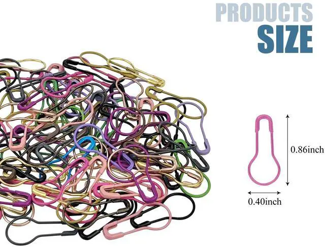 Alt view image 2 of 7 - 100Pcs Premium Metal Gourd Pins - 0.8" Mixcolor Bulb Safety Pins for Clothing Tags, Hand Sewing, DIY, Craft Projects, and Home Use (100, Mixcolor)