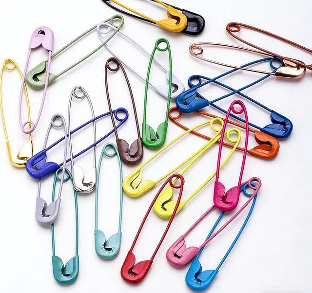 Alt view image 3 of 4 - 200pcs Colored Safety Pins for Clothes, 22mm Small Safety Pins, Knitting Stitch Markers for Sewing Crafts Clothing, Tag Pins in a PP Box