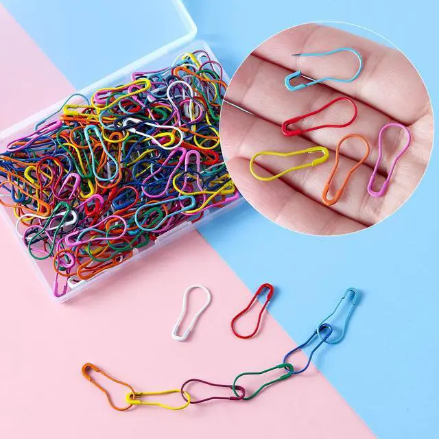 Alt view image 4 of 5 - 200 Pieces Safety Bulb Pins,Mixed Colors Bulb Pin Gourd Safety Pin Metal Calabash Clothing Tag Pins for Knitting and DIY Project Craft Project, Home Accessories