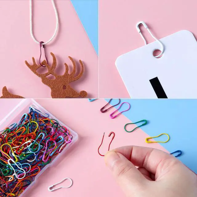 Alt view image 5 of 5 - 200 Pieces Safety Bulb Pins,Mixed Colors Bulb Pin Gourd Safety Pin Metal Calabash Clothing Tag Pins for Knitting and DIY Project Craft Project, Home Accessories