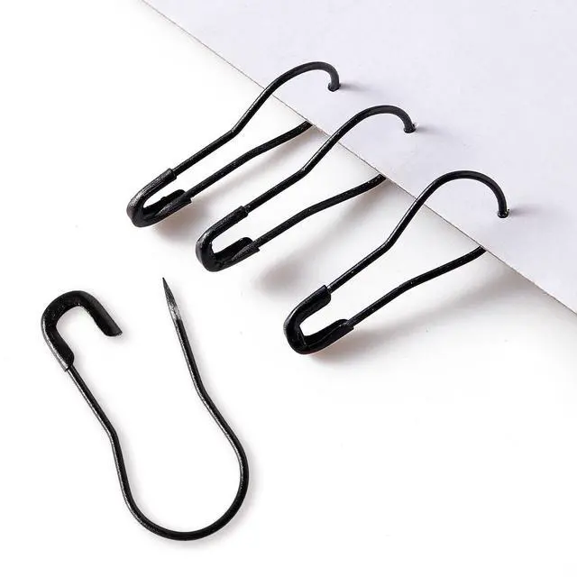 Alt view image 3 of 6 - Black Bulb Pins 0.8" Safety Bulb Pin,Gourd Safety Pin Metal Calabash Clothing Tag Pins for Knitting and DIY Project Craft Project,Home Accessories 200pcs