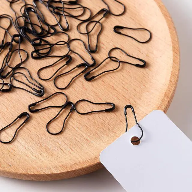 Alt view image 6 of 6 - Black Bulb Pins 0.8" Safety Bulb Pin,Gourd Safety Pin Metal Calabash Clothing Tag Pins for Knitting and DIY Project Craft Project,Home Accessories 200pcs