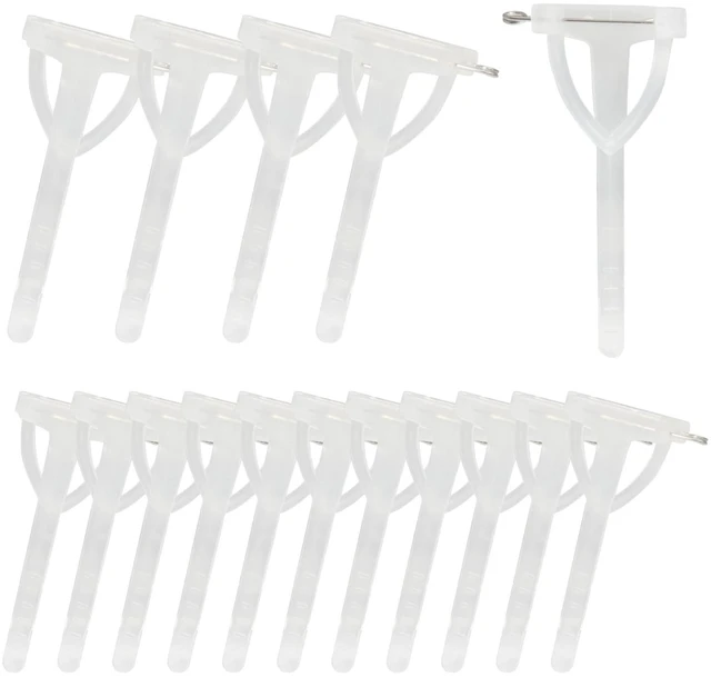Alt view image 6 of 7 - 30 Pcs Boutonniere Pins, Clear Secure Grip Holder | Plastic Triangle T-Shape Safety Pins, for Corsage & Flower, Wedding, Bridegroom, Prom, Party Lapel Decoration