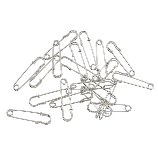 Alt view image 4 of 5 - 2 Inch Safety Pins 20 Pcs, Thick Metal for Clothing Craft, Silver | Thick Metal Wire For Firm Hold, Lock Clasp Prevents Opening, Sharp Points For Thick Fabric, Good For Mending And DIY