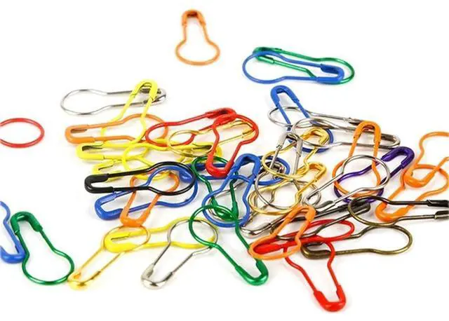 Alt view image 5 of 6 - 300 Pieces Safety Bulb Pins, Crochet Stitch Markers, Safety Metal Pins for Knitting Stitch Markers Sewing Making with Storage Box (10 Colors)