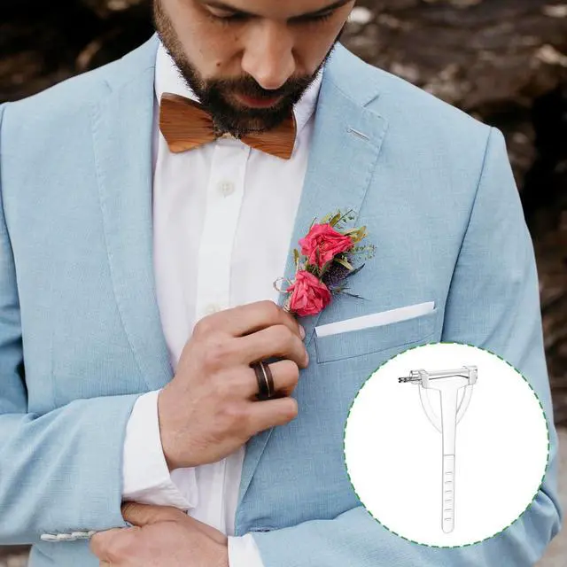 Alt view image 4 of 7 - 20 Pack Boutonnieres Safety Pins, DIY Corsage Safety Pins Plastic Triangle Corsage Pin T-Shaped Corsages Pin DIY Flower Brooch Boutonniere Supplies, T Shape Safetys Clips Holder for Wedding, White
