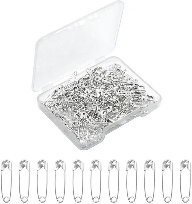 Main image of 120 Pcs Small Safety Pins Silvery,0.75Inch/19mm Silvery Safety Pins for Clothes Metal Tiny Clothes Pin Rust Resistant Mini Safety Pin for Art Crafting,Sewing,Jewelry Making