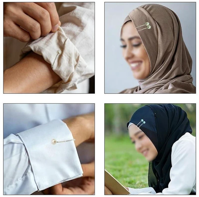 Alt view image 4 of 5 - 25 Pcs Hijab Pins,Multicolor Headscarf Pearl Pins Safety Scarf Clips for Women, Shawl, Sweater & Wedding Dress Accessories