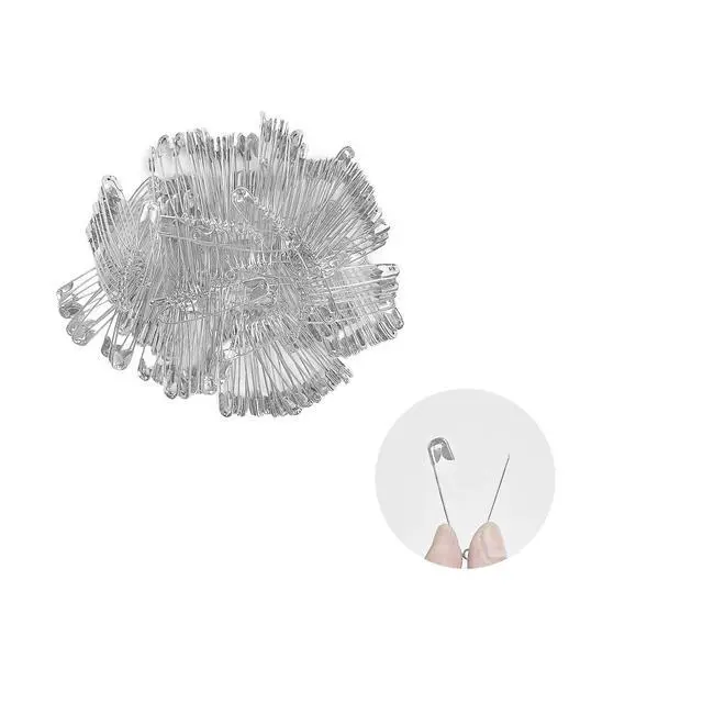 Alt view image 4 of 5 - 200 Pcs Silver Safety Pins, 2.16Inch/55mm Versatile Clothing Tag Pins for DIY Sewing,Repair/Crafting & Fashion Accessories Making