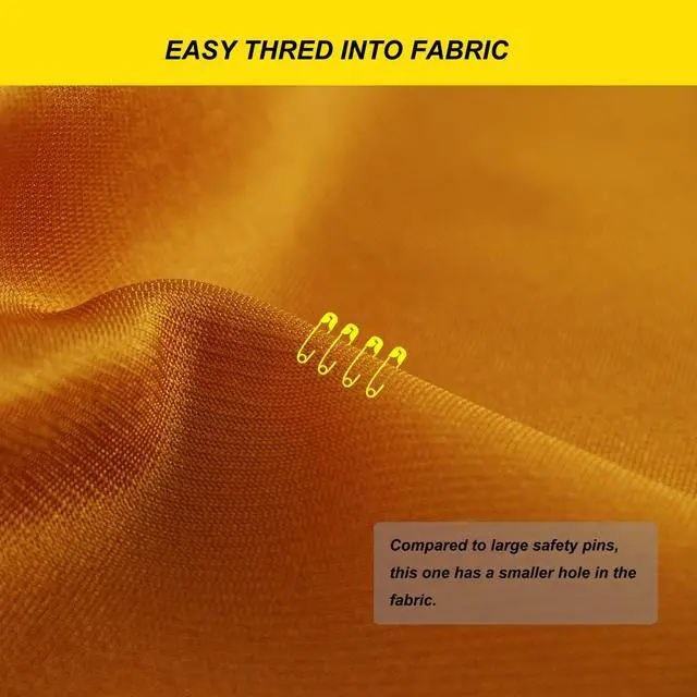 Alt view image 5 of 7 - Yellow Safety Pins,Small Safety Pins for Clothes,19mm Metal Mini Saftey Pin for Tag Art Crafting Sewing Jewelry Making (120Pcs/Box)