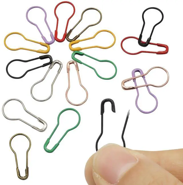 Alt view image 5 of 5 - Bulb Pins, 0.87 Inch, 500 Pcs, Black | Small Gourd Safety Pins, For Sewing, Knitting Stitch Markers, Clothing Tags & Craft Projects, Includes Storage Box