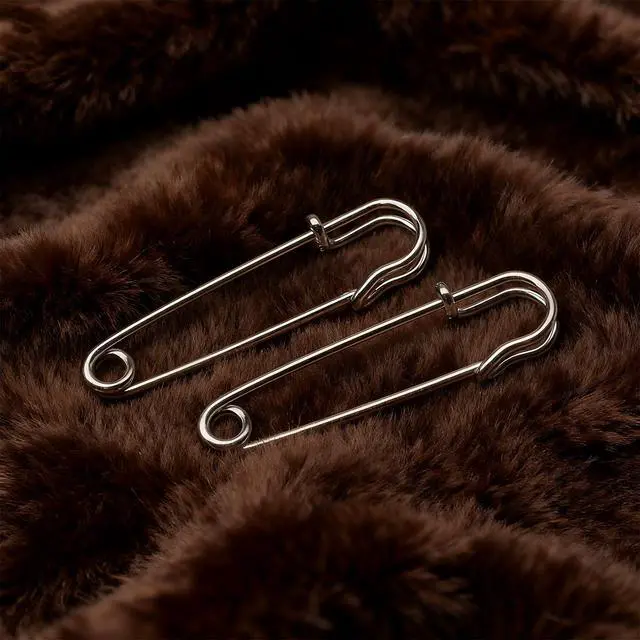 Alt view image 3 of 5 - Large Safety Pins Heavy Duty 20pcs Silver for Blankets Crafts Kilts Skirts Extra Large Safety Pin