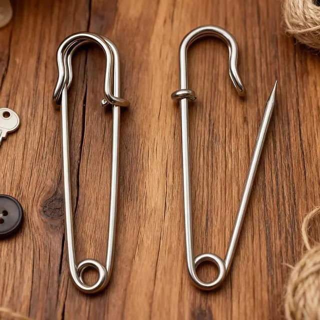 Alt view image 4 of 5 - Large Safety Pins Heavy Duty 20pcs Silver for Blankets Crafts Kilts Skirts Extra Large Safety Pin