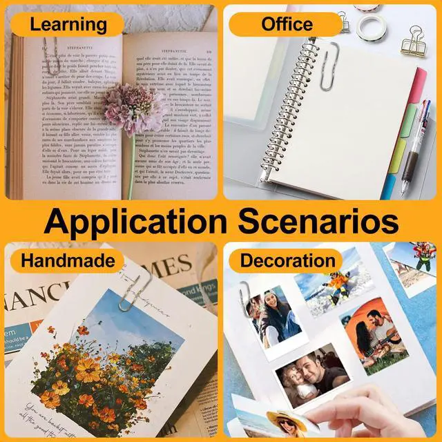 Alt view image 5 of 7 - 12 Pcs Metal Pen Clips Portable Pen Holder Clip | for Notebook Papers Journal Planner Paperclip Bookmark Stationery Tool Office Supplies (Gold/Silver/Rose Gold)