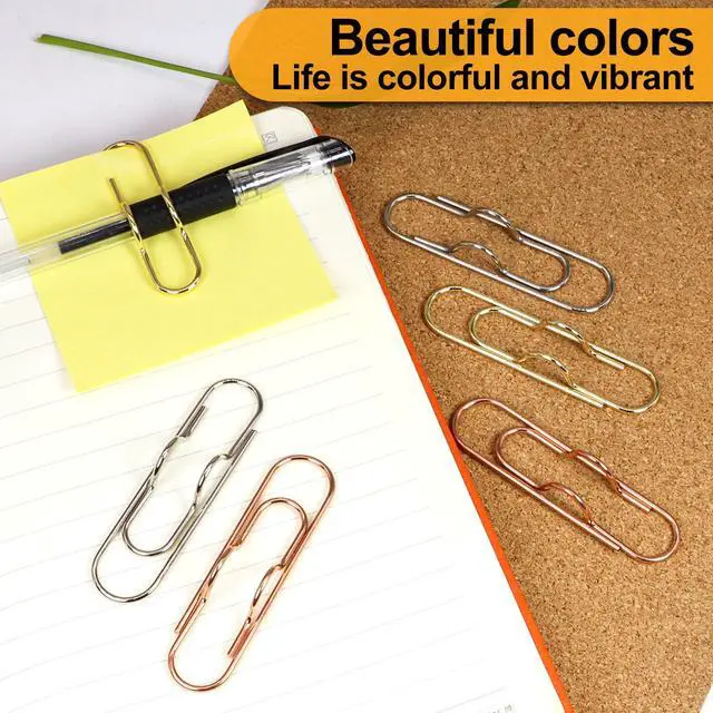 Alt view image 7 of 7 - 12 Pcs Metal Pen Clips Portable Pen Holder Clip | for Notebook Papers Journal Planner Paperclip Bookmark Stationery Tool Office Supplies (Gold/Silver/Rose Gold)
