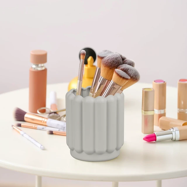 Alt view image 7 of 7 - Silicone Pen Holder, Pencil Holder Cute Pens Cup for Desk for Kids Office Decor Desk Accessories Pen Pot Desk Organizer (Light Gray)