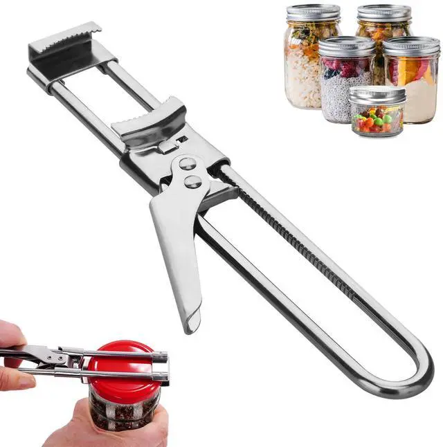 Main image of Jar & Bottle Opener, Adjustable Multifunctional Stainless Steel Can Opener Jar Lid Gripper, Manual,Kitchen Accessories